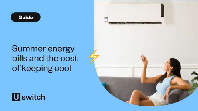 Woman using air conditioner unit in summer