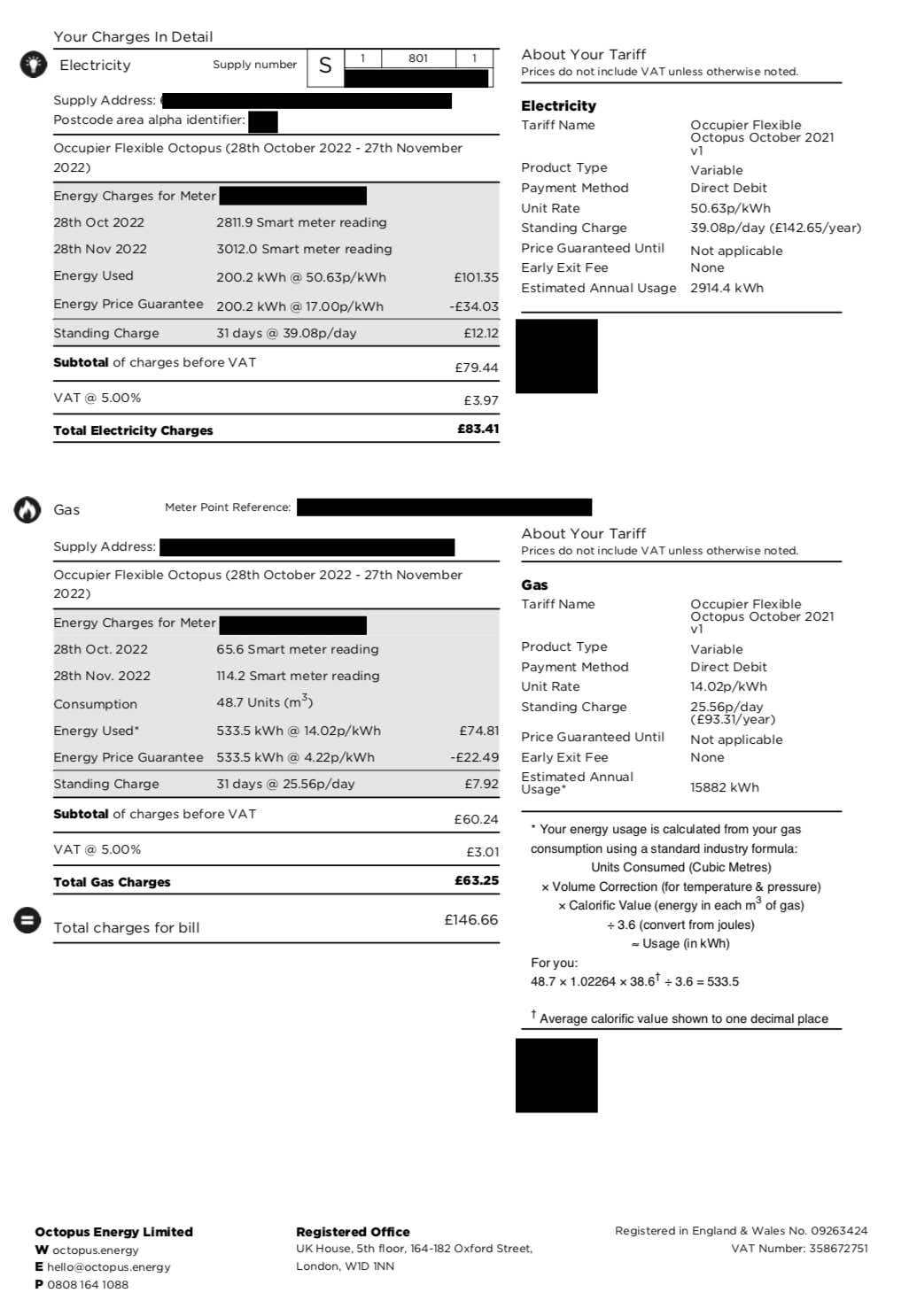 How do I read my Octopus Energy bill? 2