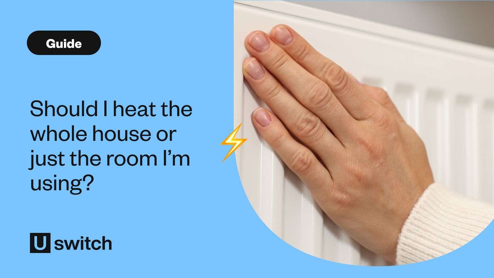 Woman's hand on radiator