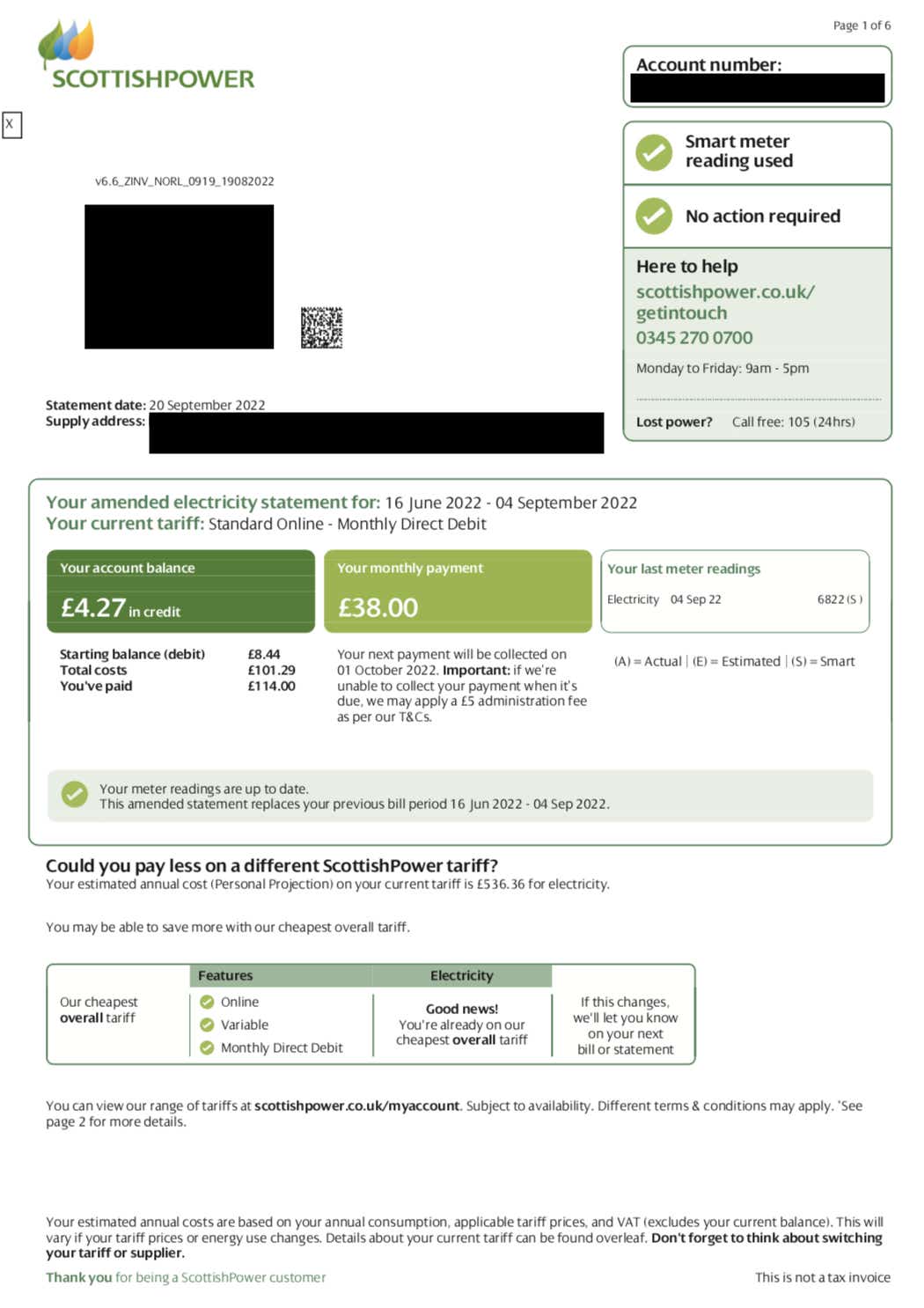 Scottish power bill