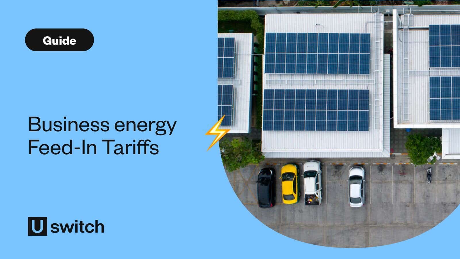 Solar panels on top of office roof