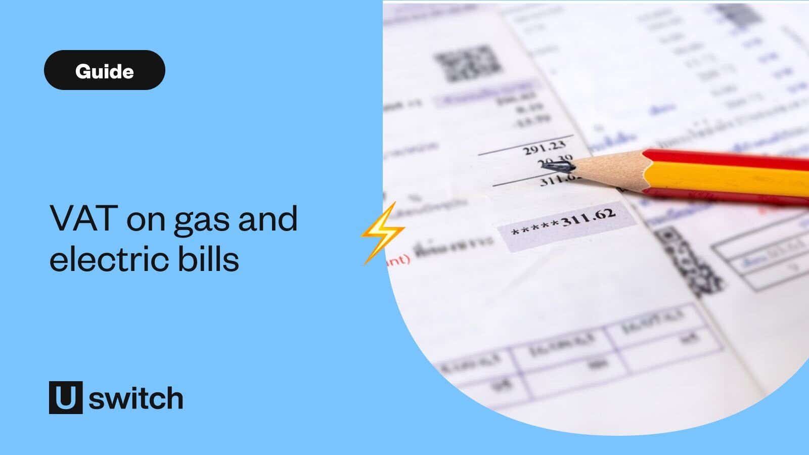 Pencil working out VAT on energy bills