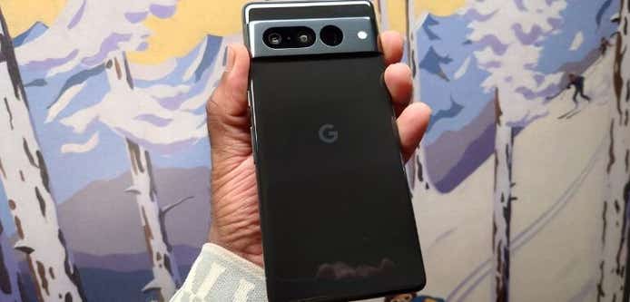 Back of Google Pixel 7 Pro phone