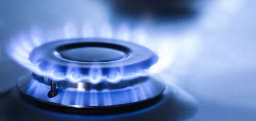 Gas ring on stove