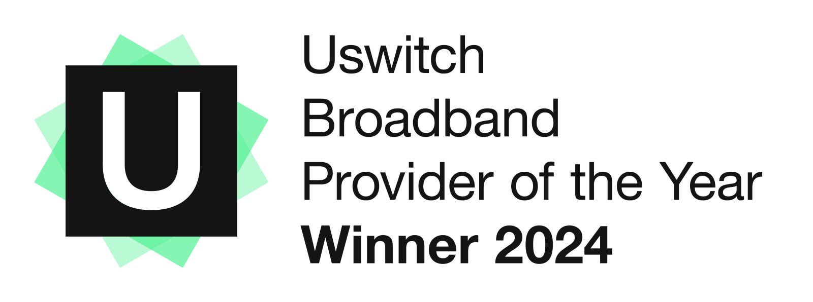 broadband provider of the year 2024 uswitch telecoms awards logo