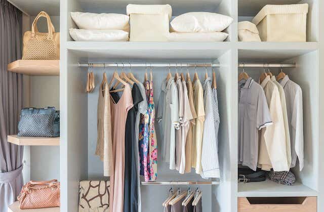  Wardrobe cover insuring your clothes, partially full wardrobe