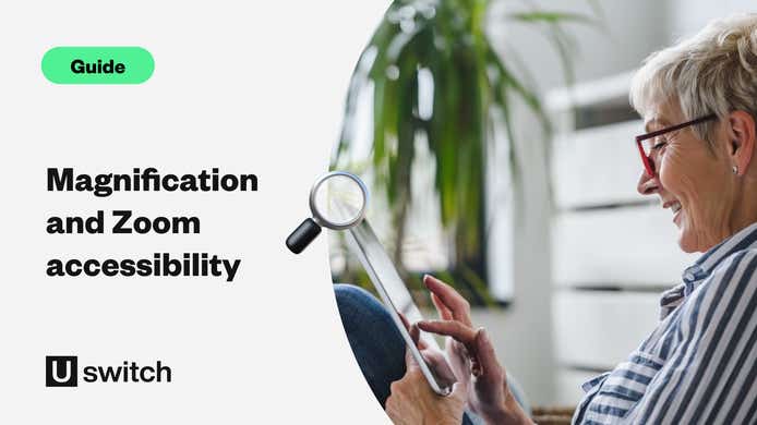 Magnification and Zoom accessibility guide - older woman using an ipad