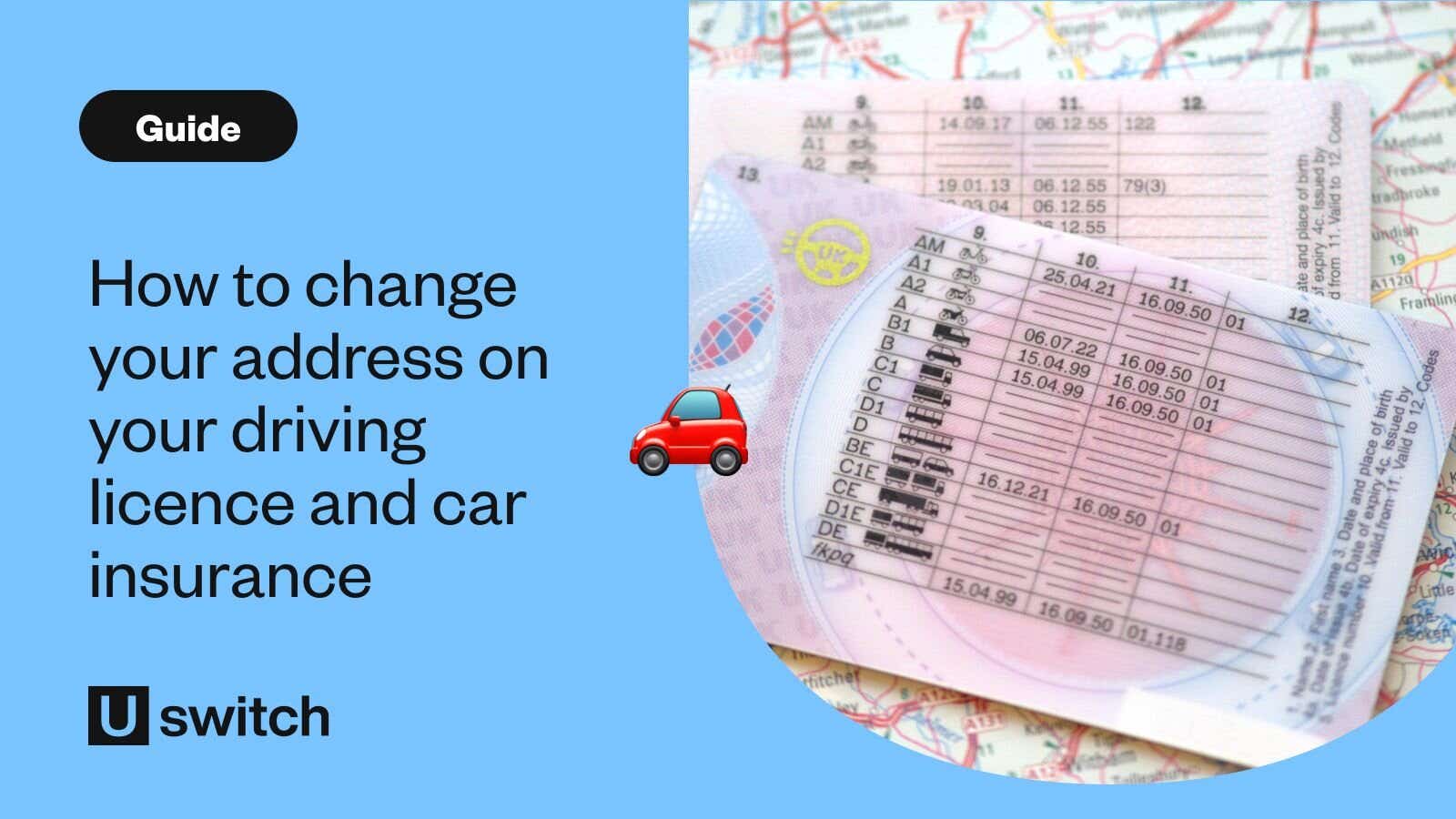 photo of the back of a UK driving licence