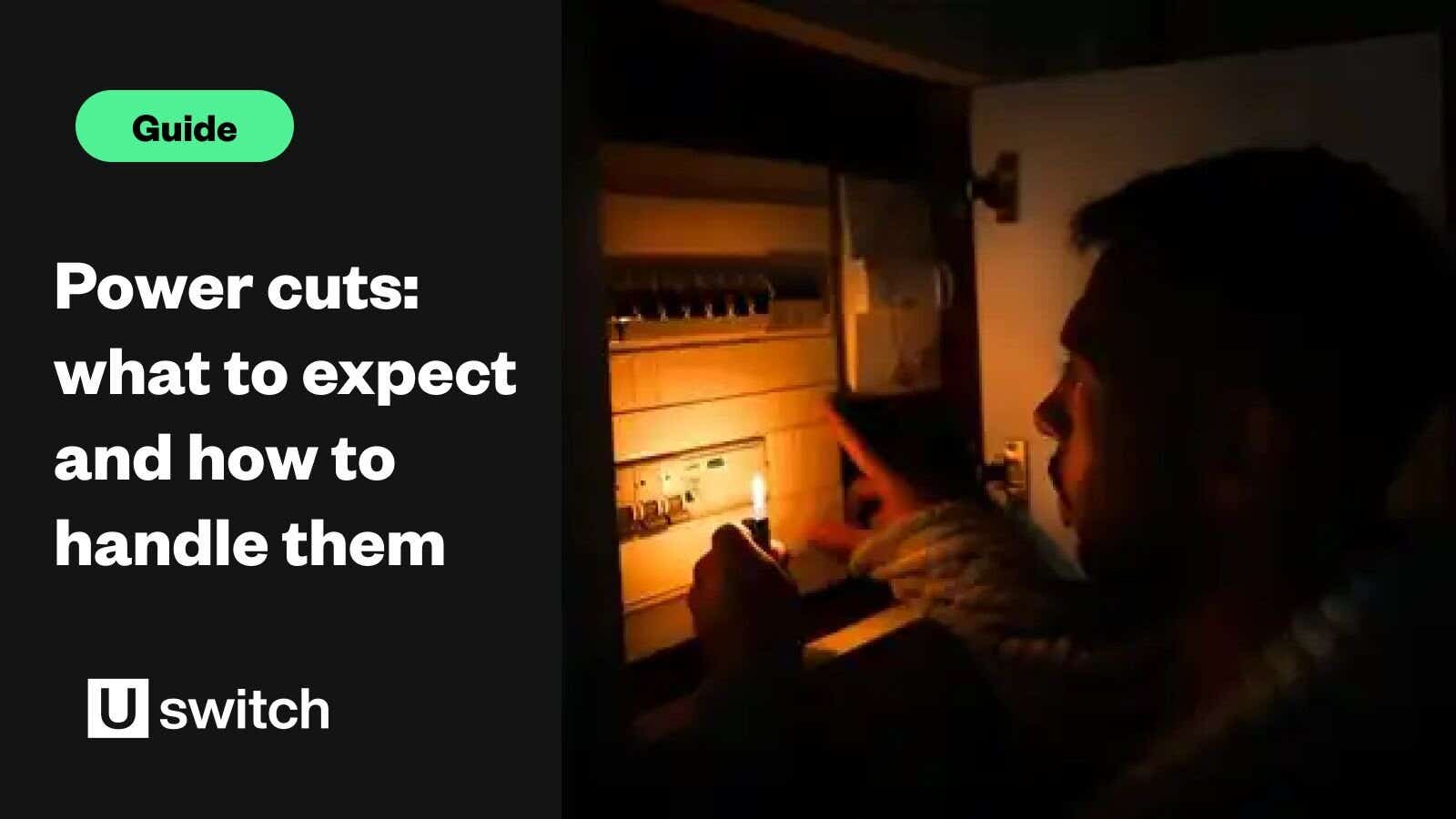 Man with fuse box during power cut