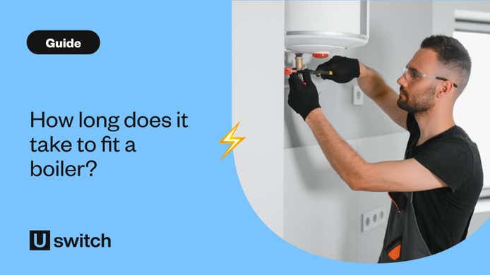 Workman fitting a home boiler