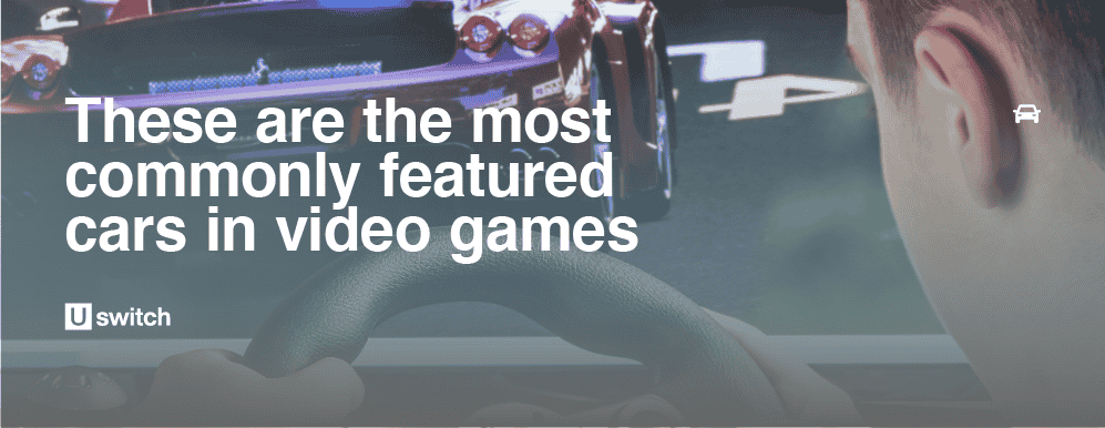 Most commonly featured cars in video games header.
