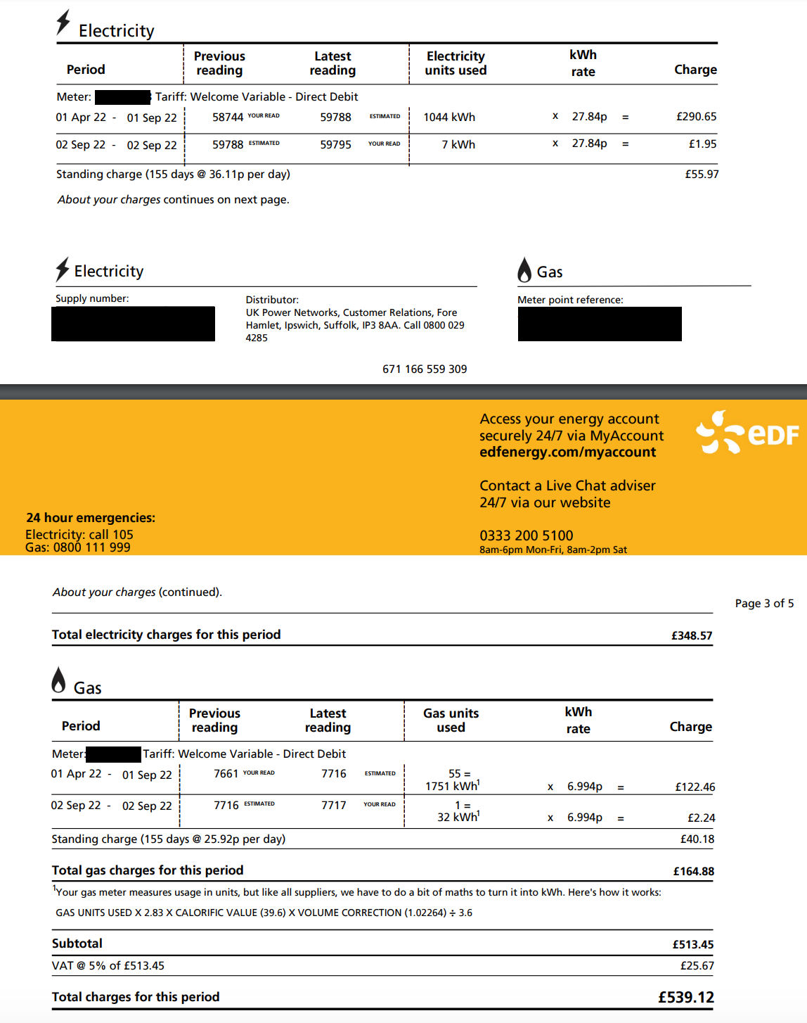 EDF Energy Energy Bill Explained