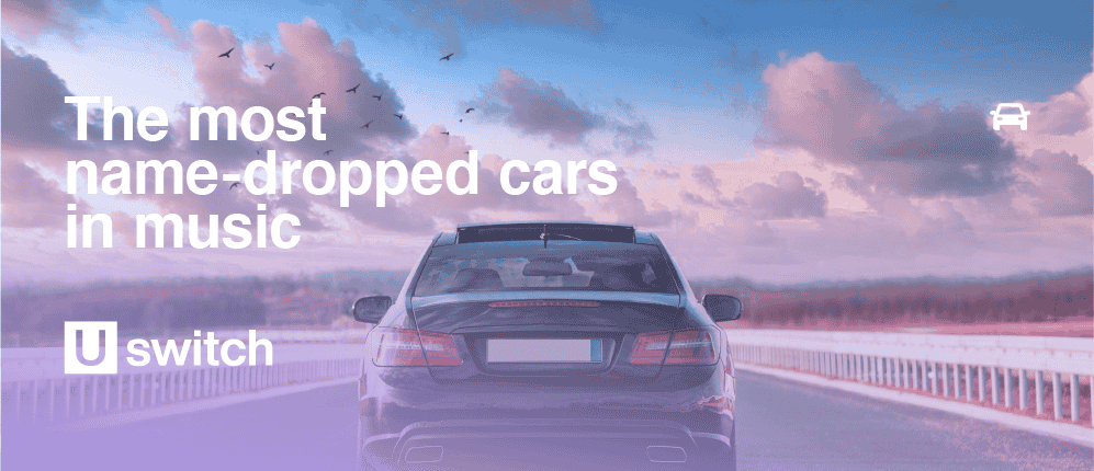 Image showing the words 'the most named dropped cars in music'