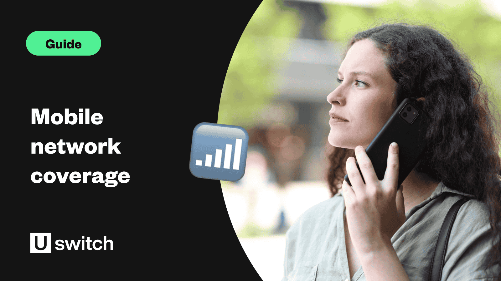 Mobile network coverage guide - woman on mobile phone