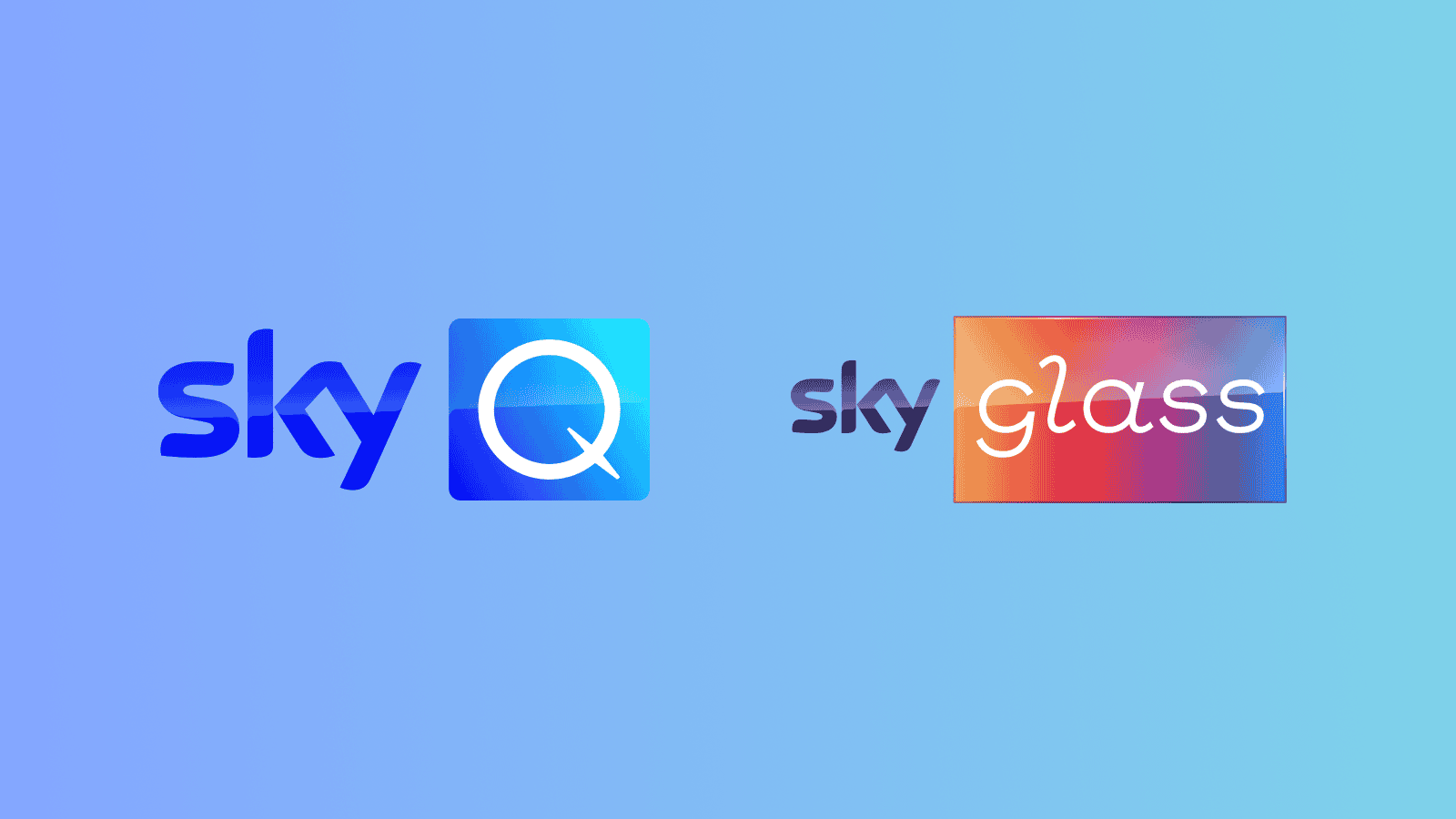 Sky Q and Sky Glass logos