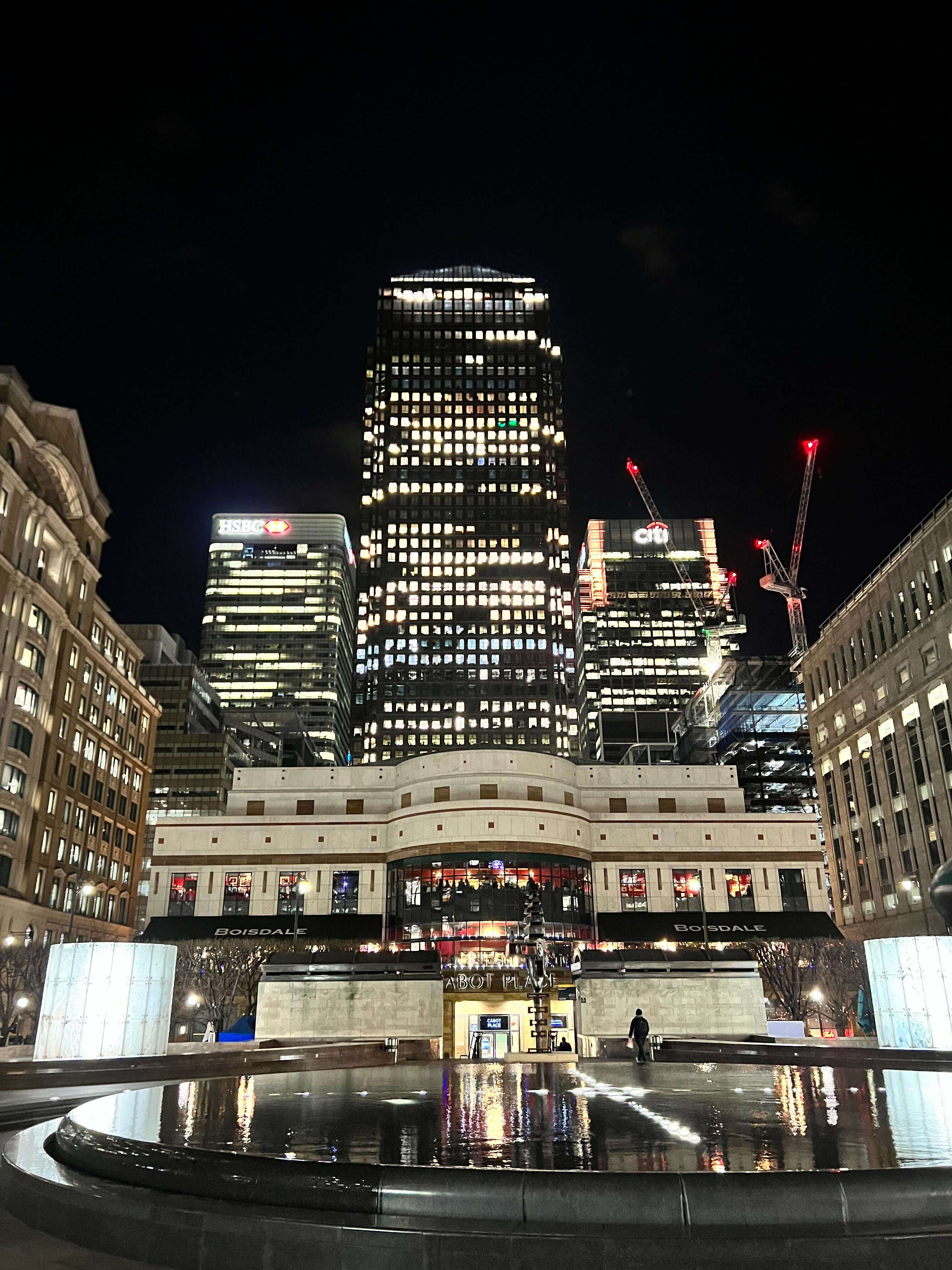 An image of Canary Wharf captured on the iPhone 13 Pro
