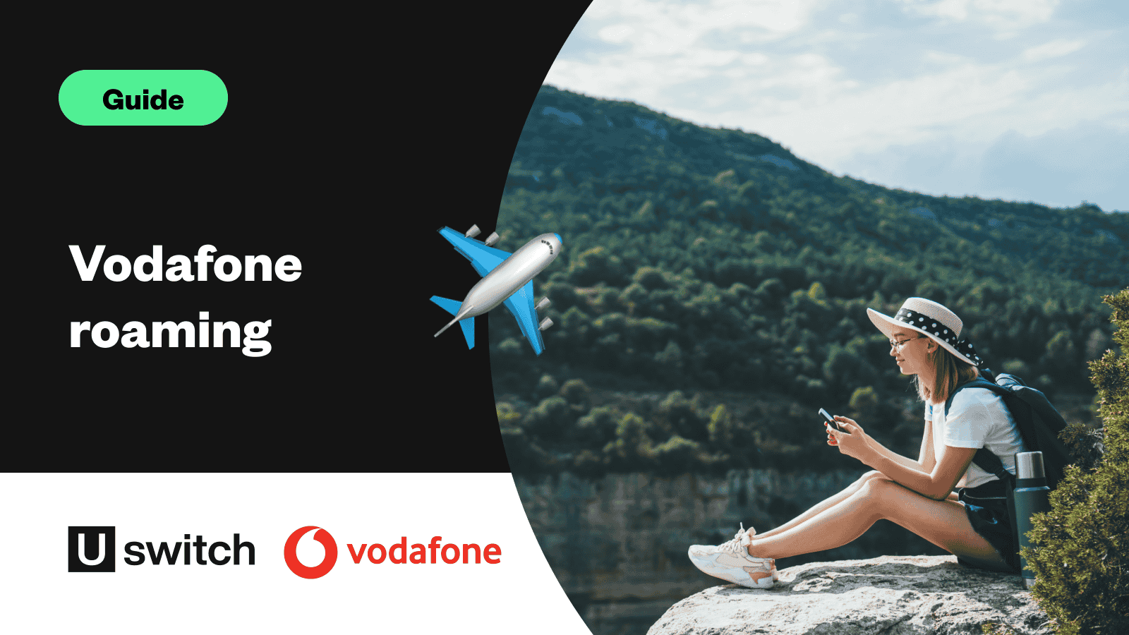 Vodafone roaming charges guide - woman traveller with mobile phone