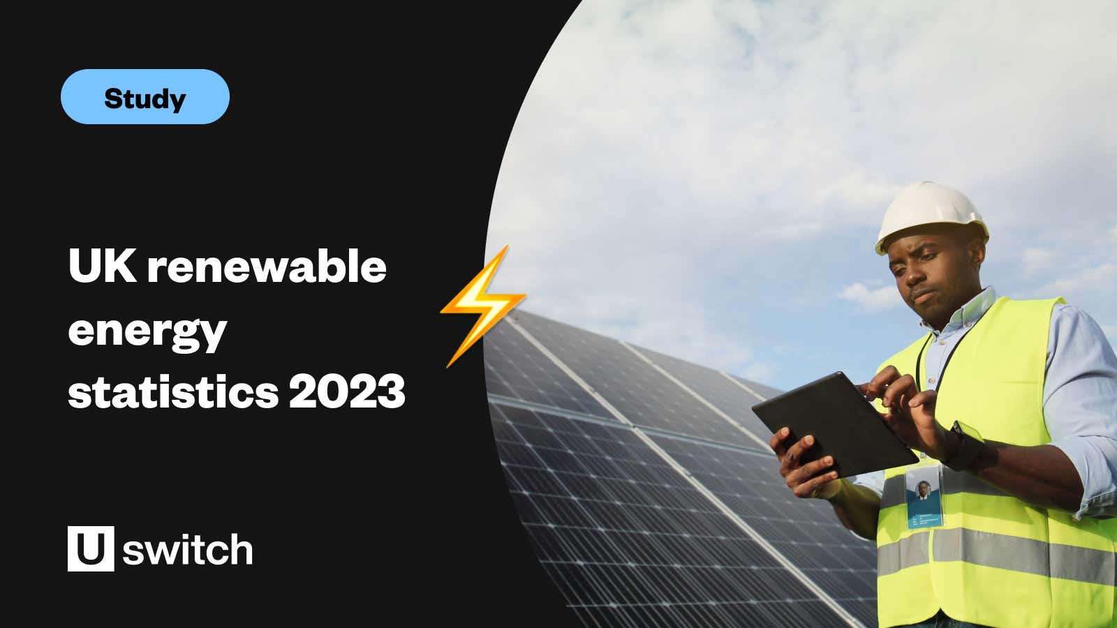 Banner image with the title - UK renewable energy statistics 2023