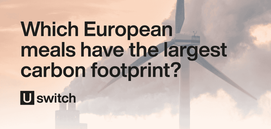 Which European meals have the largest carbon footprint heading