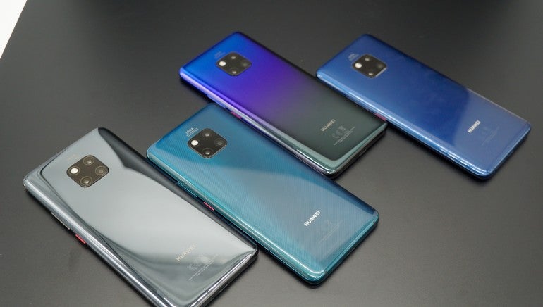 Huawei Mate 20 colours group