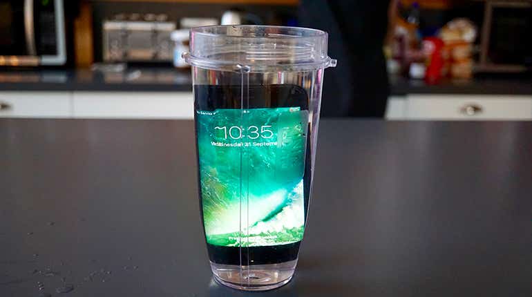 iPhone 7 jug of water