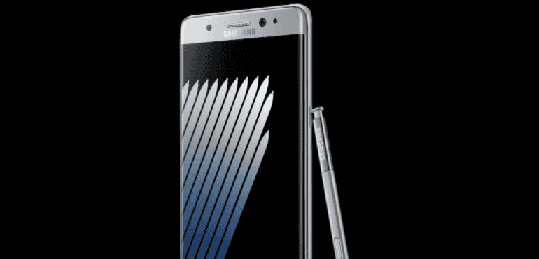 Samsung Galaxy Note 7 angled stylus