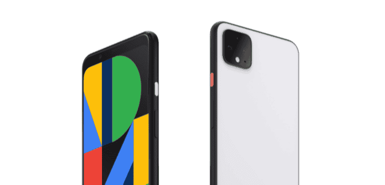 Google Pixel 4 front and back hero size