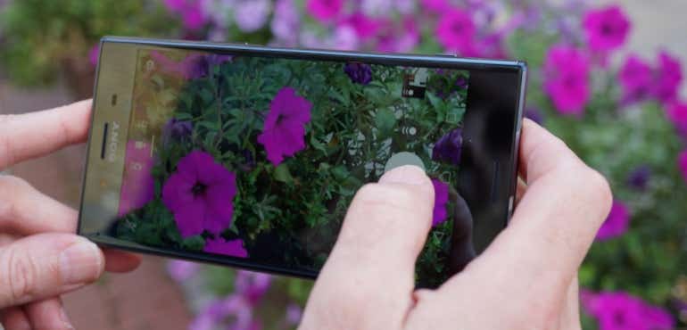 Sony Xperia XZ Premium camera in-action flowers