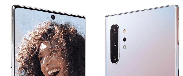 Samsung Galaxy Note 10 Plus front and back camera