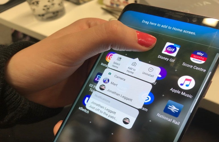 Samsung Galaxy S9 App notifications