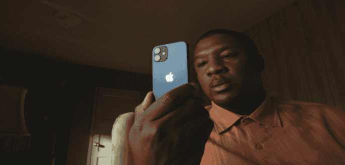 iPhone 12 mini back blue