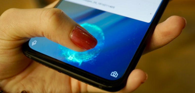 OnePlus 6T in screen fingerprint scanner working hero size