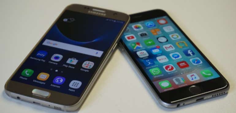 Samsung Galaxy S7 vs iPhone 6S head to head hero