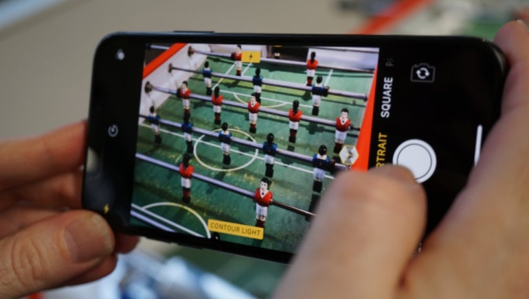 iPhone X camera table football
