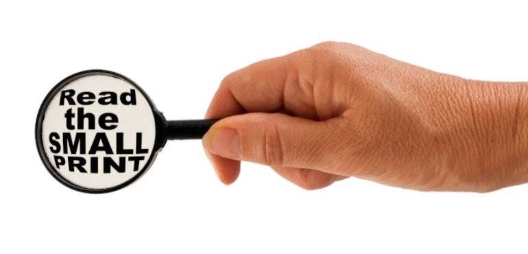 read the small print - phone contract