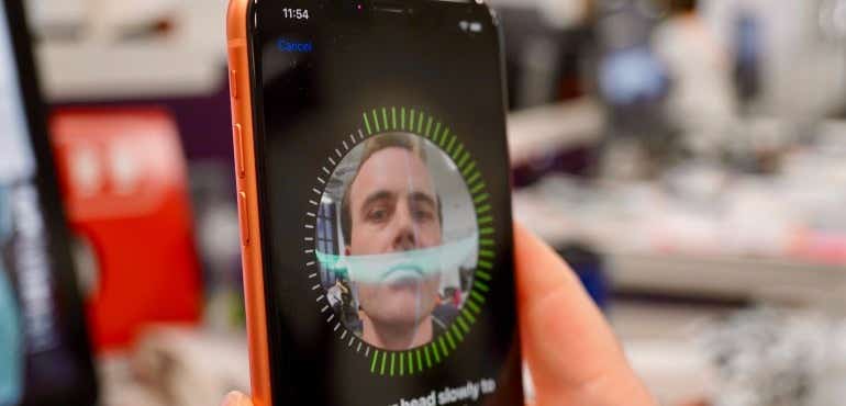 iPhone XR Face ID set up
