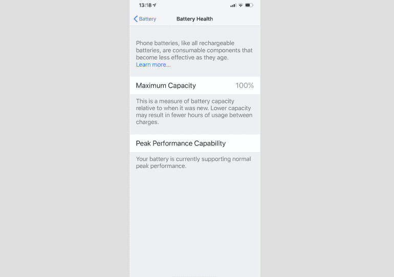 iPhone battery life iOS 12