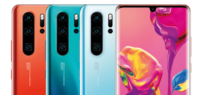 Huawei P30 packshot colourways camera lenses hero size