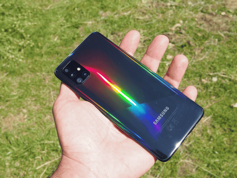 Samsung Galaxy A51 rainbow