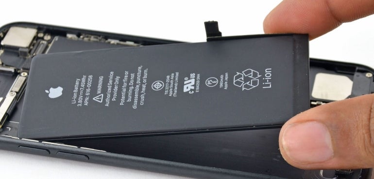 iPhone battery being replaced