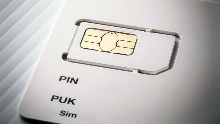 SIM card PIN and PUK number