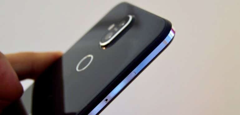 Nokia 8.1 back camera lens fingerprint closeup hero size