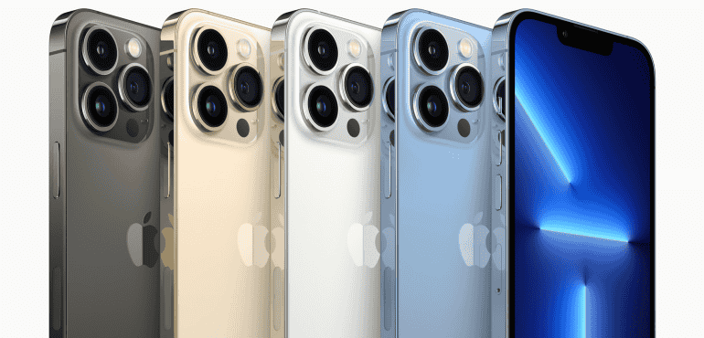 iPhone 13 Pro lineup all colours back and front hero image