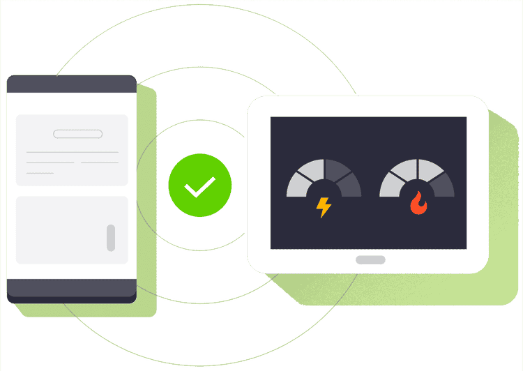Utrack app connecting to smart meter