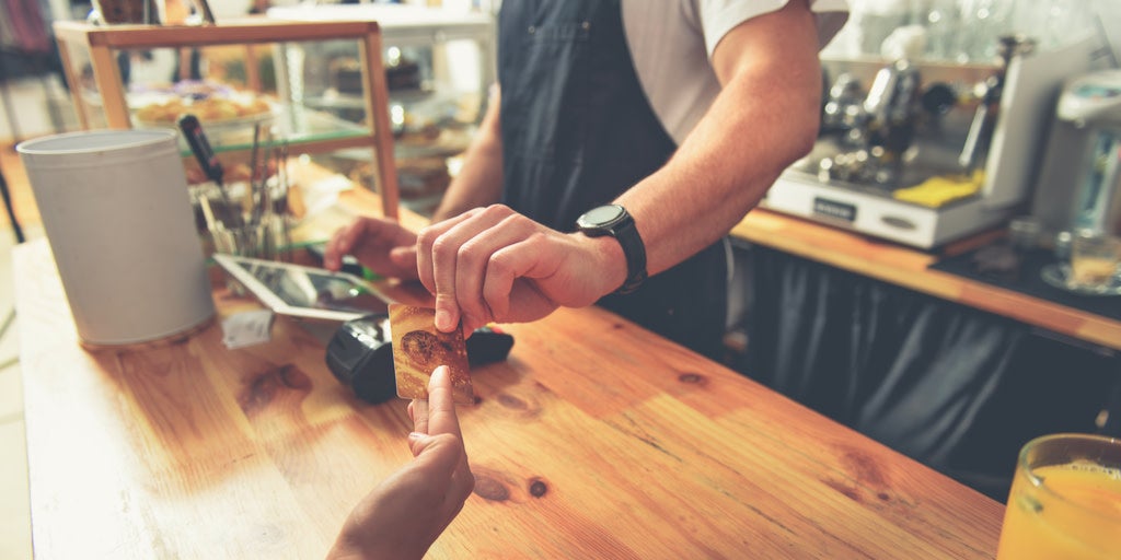 Charge cards close up