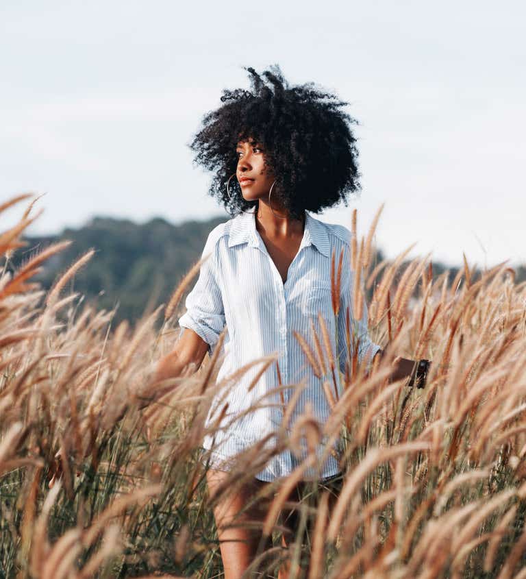 Woman in field