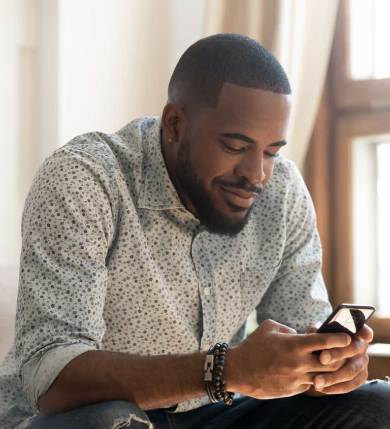 Man looking for home insurance quotes