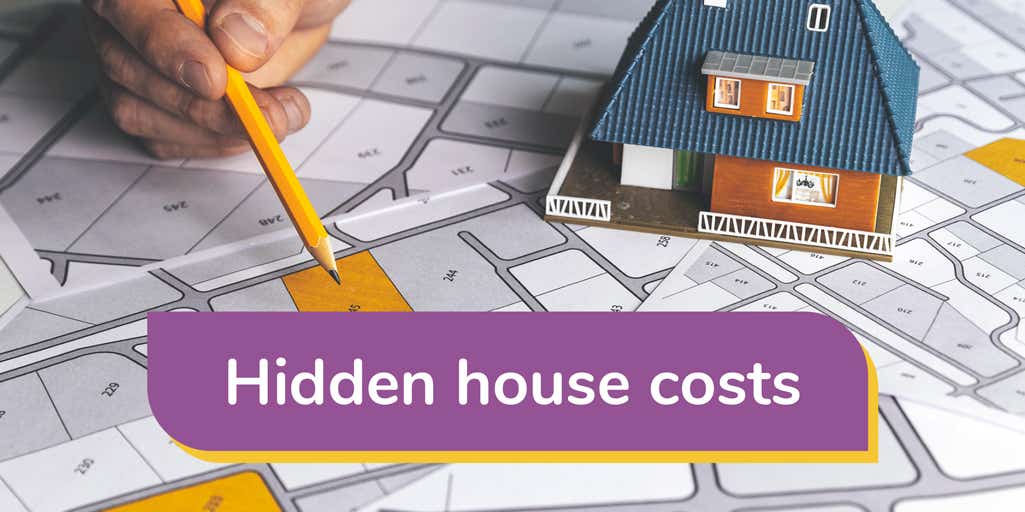 Banner image for Hidden house costs showing a housing floor plan and pencil