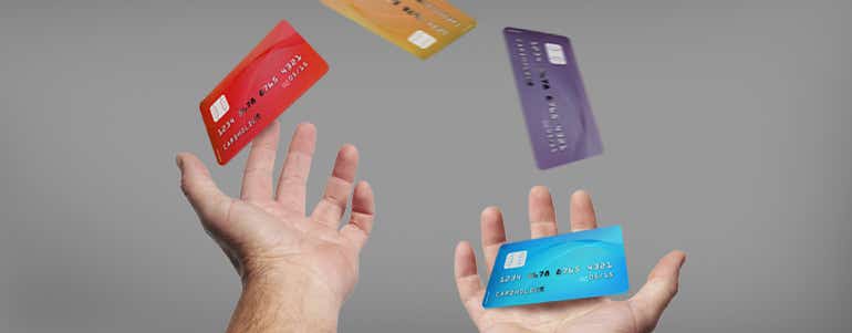 Credit Card stoozing juggle cards image