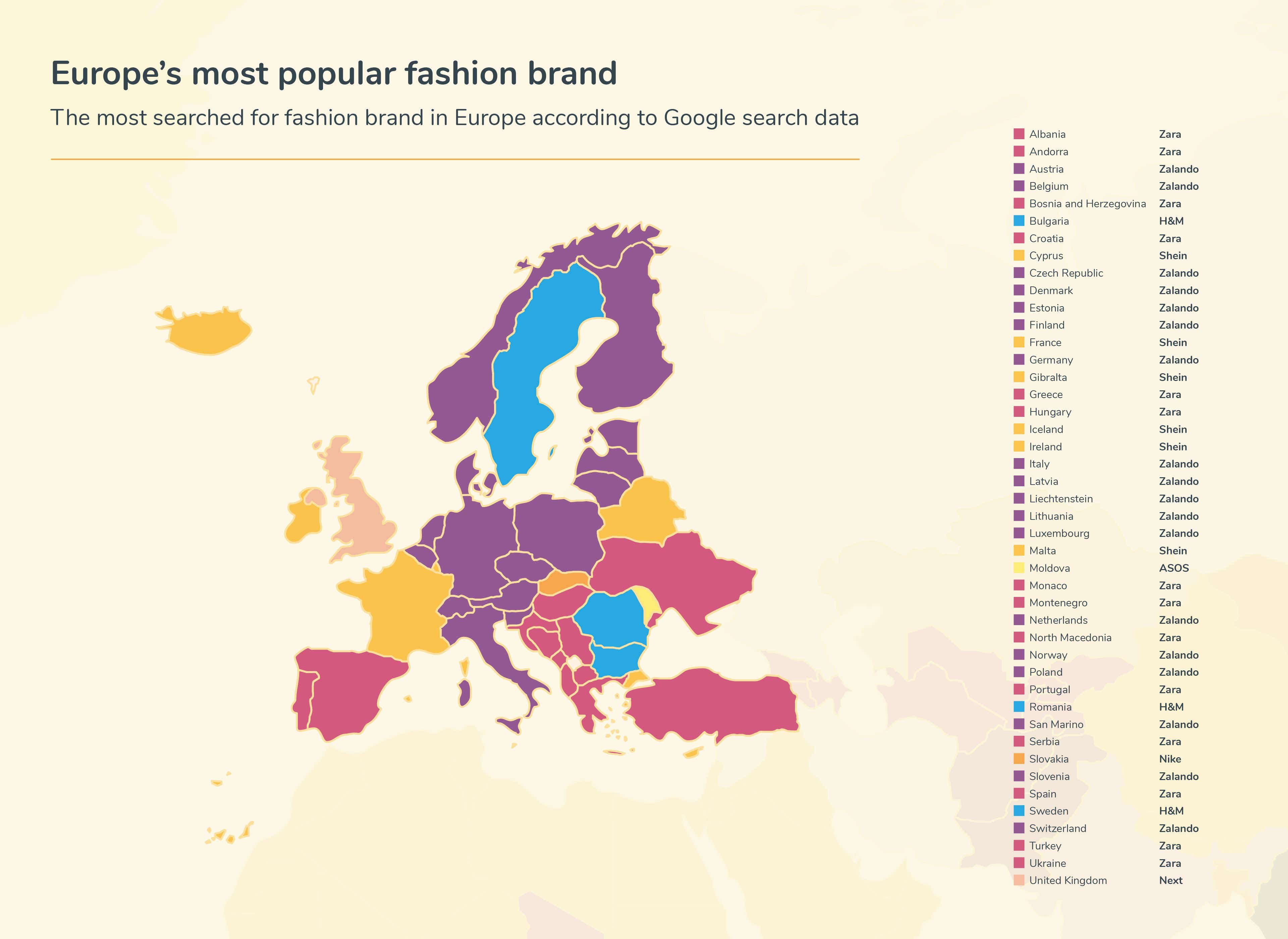 Research shows Zara to be the most Googled fashion brand in the world